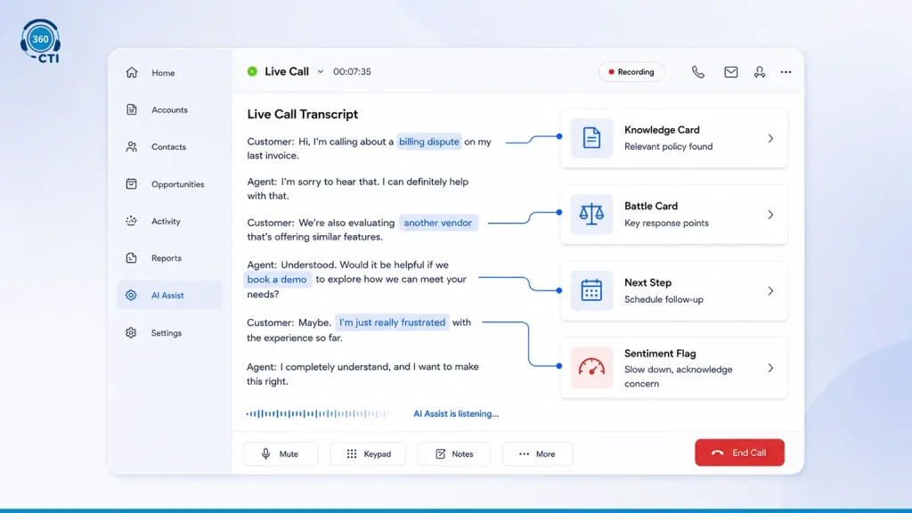 What AI Can Surface in Real Time: Knowledge Cards, Battle Cards, Next Steps&nbsp;